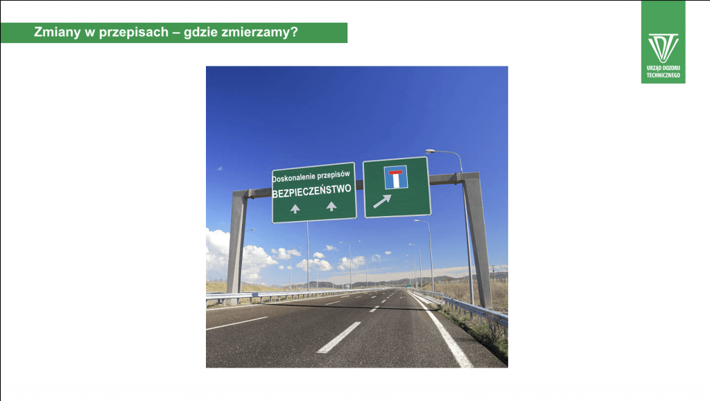 Inspektorzy UDT dobrze przygotowali swoje prezentacje. Ta grafika w dowcipny i celny sposób puentuje kwestie bezpieczeńśtwa