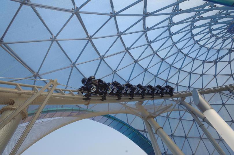 TRON Lightcycle Power Run at Shanghai Disneyland on June 13, 2016 -  three days before the scheduled grand opening.  ///ADDITIONAL INFORMATION: Slug: Shanghai.Disneyland, Day: Monday, June 13, 2016 (6/13/16), Time: 3:08:01 PM, Location:  Shanghai,  - Shanghai Disneyland - JEFF GRITCHEN, STAFF PHOTOGRAPHER